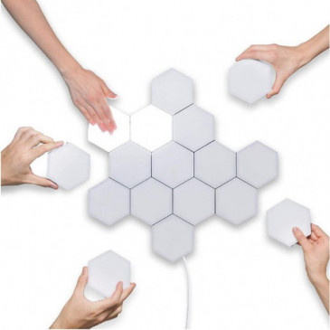 Lampe murale LED hexagonale...