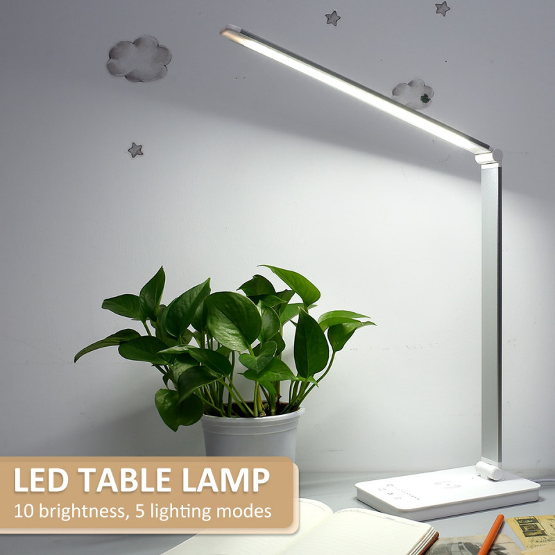 Lampe de Bureau LED Pliable et Tactile à Intensité Réglable