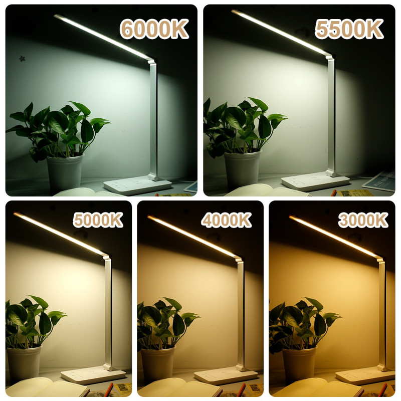 Lampe De Bureau Led Sans Fil Rechargeable Usb Batterie 2000Mah, Tactile